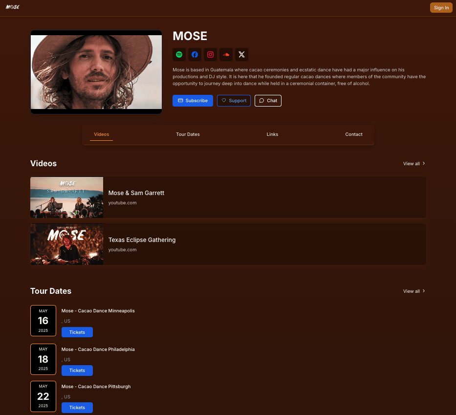 Mose Artist Profile
